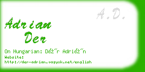 adrian der business card